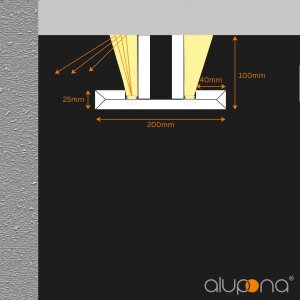 Lichtvoute NILO Gipskarton Formteil für indirekte Beleuchtung