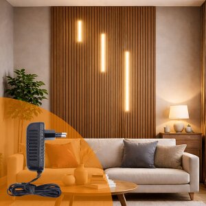 3er Set Lichtleiste Warmweiß mit Steckernetzteil