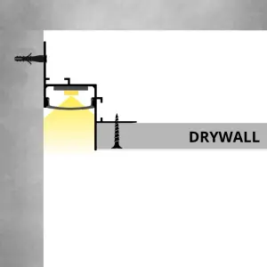 LED Lichtvoute VIVI 200 cm – indirekte Beleuchtung mit Aluminiumprofil im Wohnraum