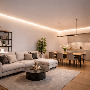 Indirekte LED-Deckenbeleuchtung mit Lichtvoute VIVI in...