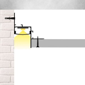 LED Lichtvoute VIVI 200 cm – indirekte Beleuchtung mit Aluminiumprofil im Wohnraum