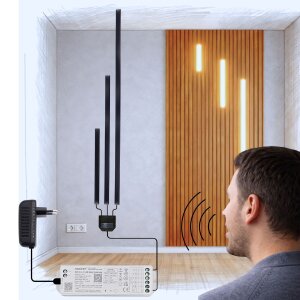 3er Set Lichtleiste mit Steckernetzteil für Akustikpaneele