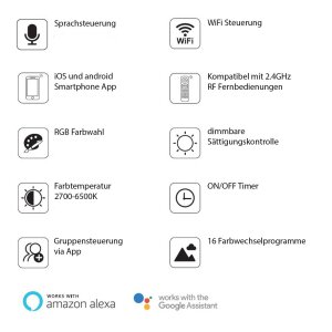 LED Funk-Controller 5in1 RGBCCT | 12–24 V | MiBoxer 2,4 GHz | Sprachsteuerung (Alexa & Google)
