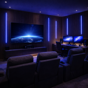 4er Set Lichtleiste mit Steckernetzteil für...