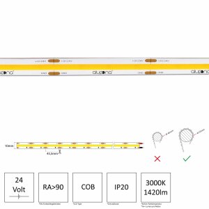 LED Streifen | COB | 14 Watt | 24 Volt | 528 LED/M...