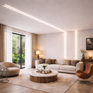 Gipsplatte gerade mit 2 Profilen