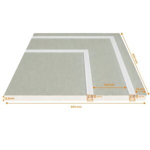 Gipsplatte mit doppelläufigem Profil L-Format