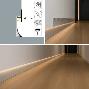 LED Sockelleiste KIRA für indirekte Bodenbeleuchtung