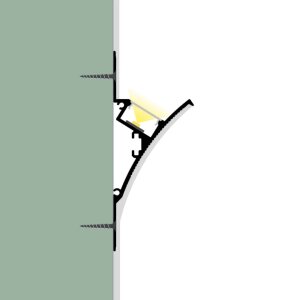 LED Wandprofil LINA - Unterputzprofil für indirekte Beleuchtung