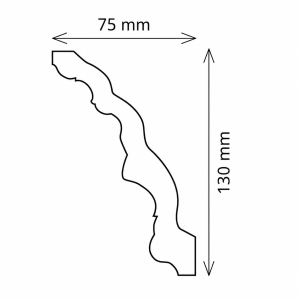 Stuckleiste VIOLA Elegante Deckenleiste aus Polystyrol