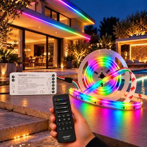 LED Streifen Set mit Laufeffekt-5m-Digital & adressierbar-IP65-RGBIC
