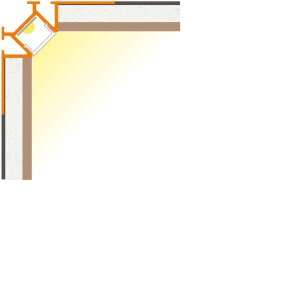 TARA LED Aluprofil eloxiert 200cm ohne Abdeckung