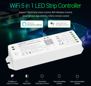 5-in-1 LED Streifen Controller Alexa Google WiFi RF 2,4GHz, 15A WL-5