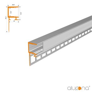 LED Fliesenprofil Baro schwarz 200cm Abdeckung schwarz