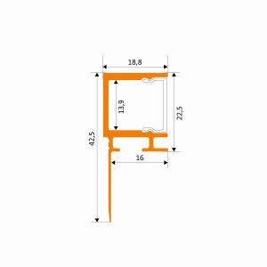 LED Fliesenprofil Baro schwarz 200cm Abdeckung schwarz