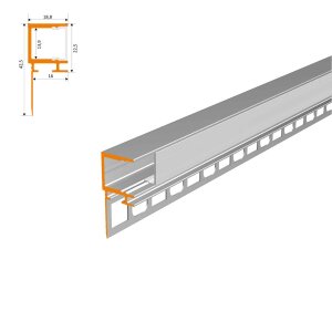 LED Fliesenprofil Baro schwarz 200cm Abdeckung schwarz