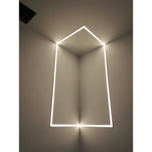 LED Fliesenprofil  Baro weiss 200cm Abdeckung schwarz