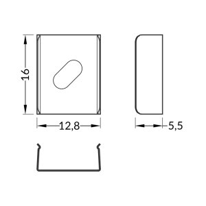 2er Montageclip-Set Model Z für SLIM SMART