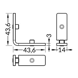 Vertikal-Eckverbinder CON-Q90° für QUSA