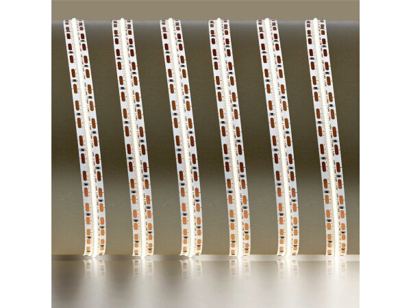 LED Streifen | 24 V | 24 Watt | 700 LED/m | 2352 Lumen/M | IP20 | warmweiss | 5m | Anschlusskabel ca. 100 cm