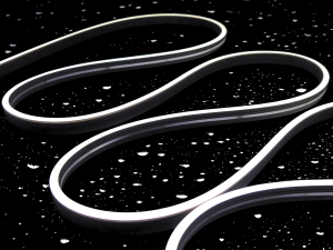 LED NEON Flex | wasserfester flexibler Lichtschlauch | 24 V | 12 Watt | 140 LED/M | 320 Lumen/M | IP65 | neutralweiss | 2m  | Anschlusskabel ca. 100 cm