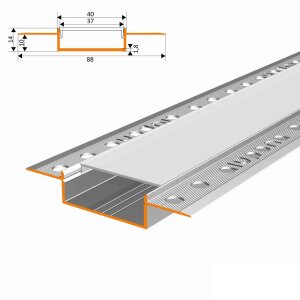 KIZAR40 gestanzt 200 cm Abdeckung milchig