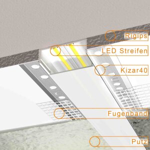 KIZAR40 gestanzt 200 cm Abdeckung milchig