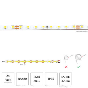 LED Streifen | 12 V | 4,8 Watt | 60 LED/M | 270 Lumen/M| IP65 | warmweiss | 1m  | Anschlusskabel ca. 15 cm