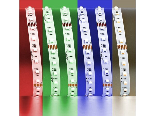 LED Streifen | 24 V | 24Watt | 60 LED/M | RGBCCT | IP20 | 2 m | Anschlusskabel ca 15 cm